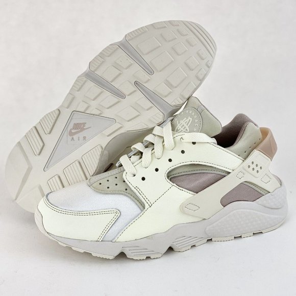 Nike Air Huarache Sail Light Bone Women's Sneakers Shoes White Cream - Picture 3 of 12
